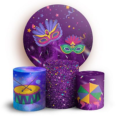 KIT Redondo e Trio - Carnaval - Sublimado 3D