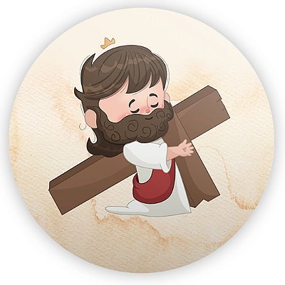 Painel Redondo - Jesus Pascoa - Sublimado 3D