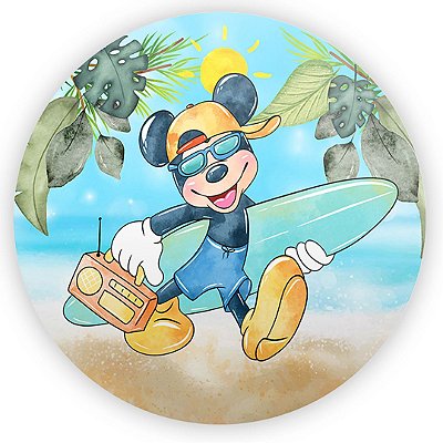 Mini Painel - Mickey Pool Party - Sublimado 3D