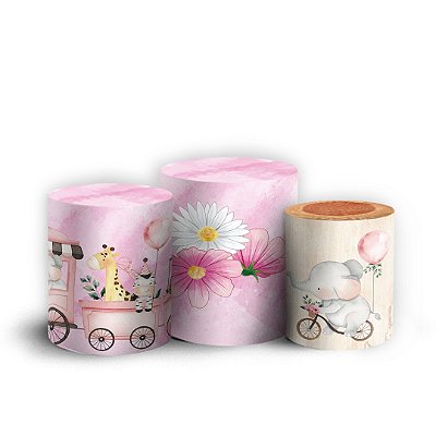 Trio Cilindro - Safari - Sublimado 3D + Elástico