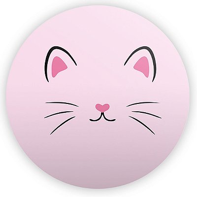 Mini Painel - Gato Rosa - Sublimado 3D