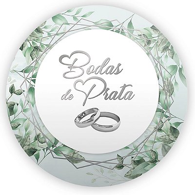 Mini Painel - Bodas de Prata - Sublimado 3D