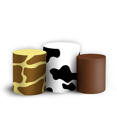 Trio Cilindro - Safari - Sublimado 3D + Elástico