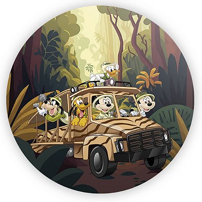 Mini Painel - Mickey Safari - Sublimado 3D