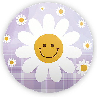 Mini Painel - Flor Margarida - Sublimado 3D