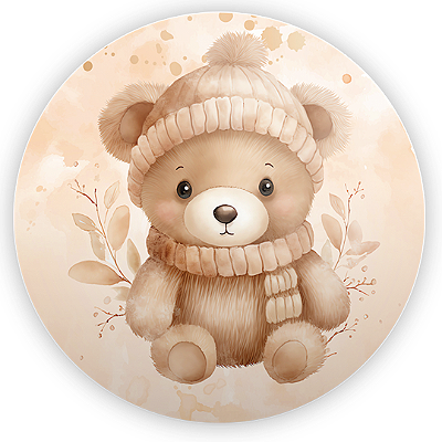 Mini Painel - Ursinho Marrom - Sublimado 3D