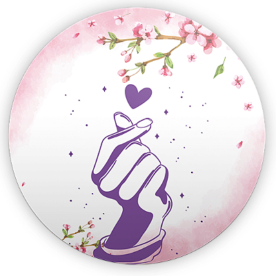 Mini Painel - Maos Amor Coracao - Sublimado 3D