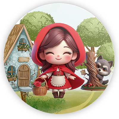 Mini Painel - Chapeuzinho Vermelho - Sublimado 3D