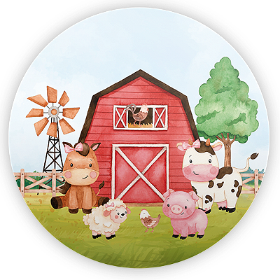 Mini Painel - Fazendinha - Sublimado 3D