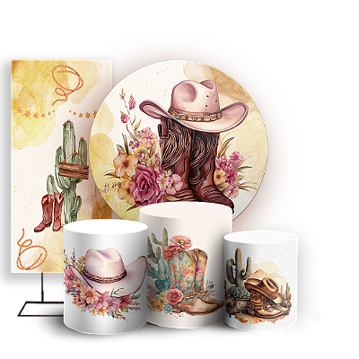 KIT Redondo Trio e Faixa - Boiadeira Cowgirl