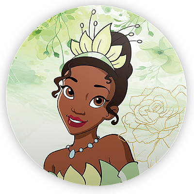 Mini Painel - Princesa Tiana - Sublimado 3D