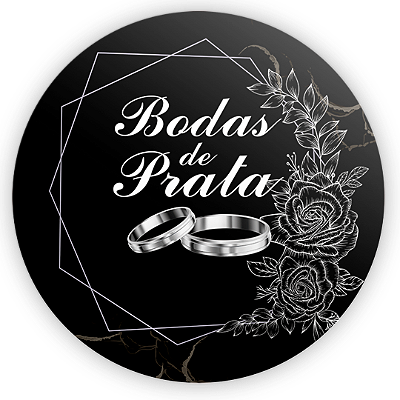 Mini Painel - Bodas de Prata - Sublimado 3D