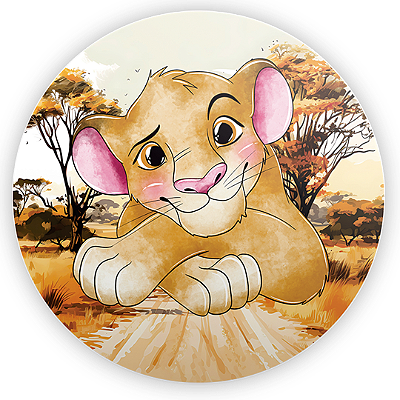 Mini Painel - Rei Leao - Sublimado 3D