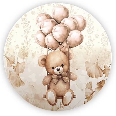 Mini Painel - Urso Marrom - Sublimado 3D