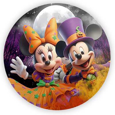 Mini Painel - Mickey Dia das Bruxas Halloween - Sublimado 3D