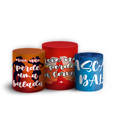 Trio Cilindro - Casca de Bala - Sublimado 3D