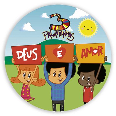 Mini Painel - 3 Palavrinhas - Sublimado 3D