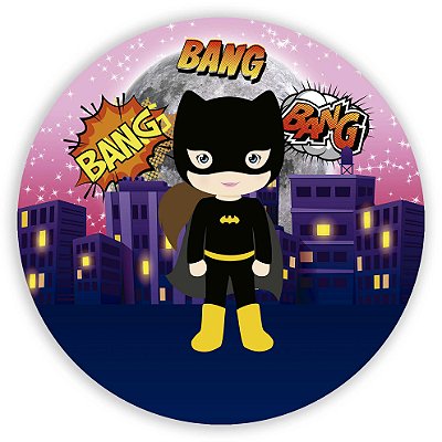 Mini Painel - BatGirl Cute - Sublimado 3D