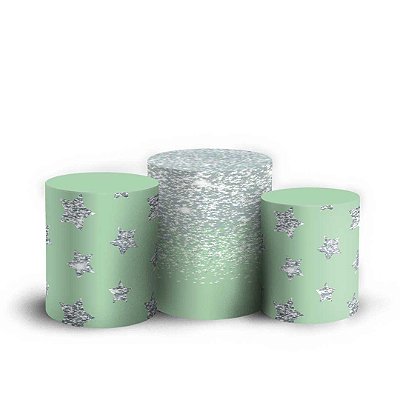 Trio Cilindro - Glitter - Sublimado 3D + Elástico