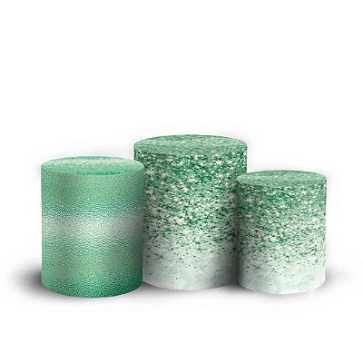 Trio Cilindro - Glitter - Sublimado 3D + Elástico