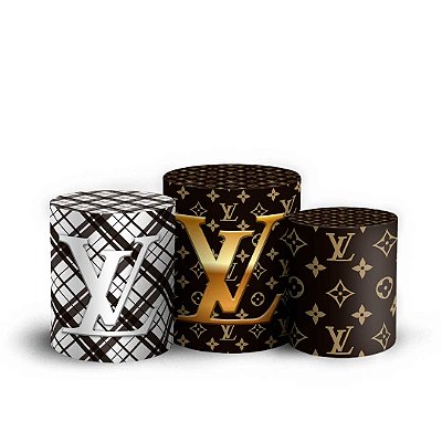 Trio Cilindro - Louis Vuitton - Sublimado 3D + Elástico