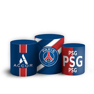 Trio Cilindro - Paris Saint Germain - Sublimado 3D + Elástico