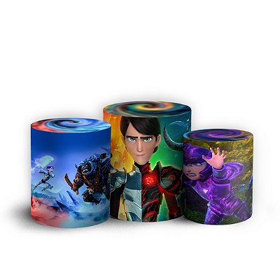 Trio Cilindro - Caçadores de Trolls - Sublimado 3D + Elástico