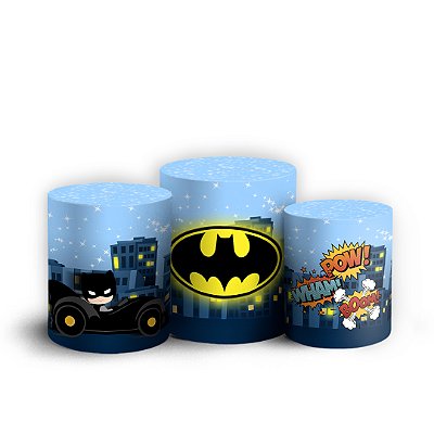 Trio Cilindro - Batman Cute - Sublimado 3D + Elástico