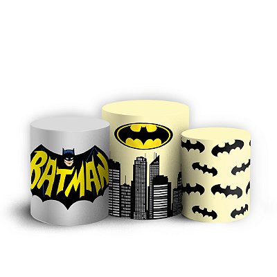 Trio Cilindro - Batman - Sublimado 3D + Elástico