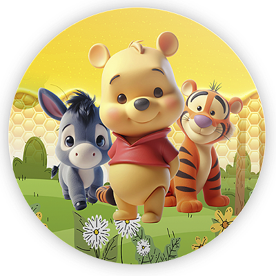 Mini Painel - Ursinho Pooh - Sublimado 3D