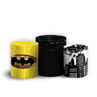Trio Cilindro - Batman - Sublimado 3D + Elástico
