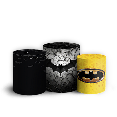 Trio Cilindro - Batman - Sublimado 3D + Elástico