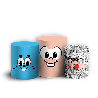 Trio Cilindro - Monica Turma da Monica - Sublimado 3D + Elástico