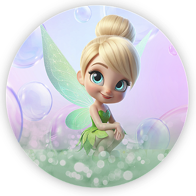 Mini Painel - Tinker Bell Sininho - Sublimado 3D