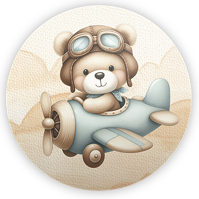 Mini Painel - Ursinho Baloeiro - Sublimado 3D