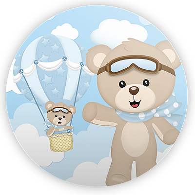 Mini Painel - Ursinho Baloeiro - Sublimado 3D