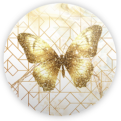 Mini Painel - Borboleta Dourada - Sublimado 3D