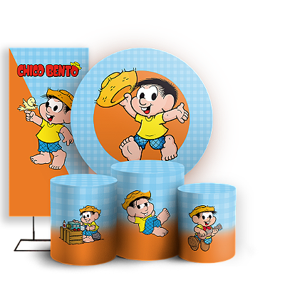 KIT Redondo Trio e Faixa - Chico Bento Turma Da Monica