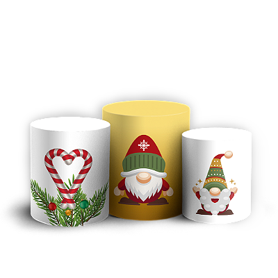 Capas Trio Cilindro Sublimado Vest Facil - Natal