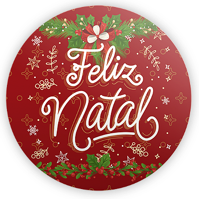 Capa Painel Redondo Sublimado - Natal