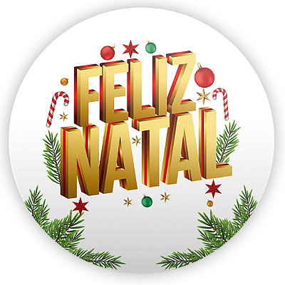 Capa Painel Redondo Sublimado - Natal