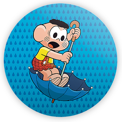 Painel Redondo - Cascão   Turma da Monica - Sublimado 3D