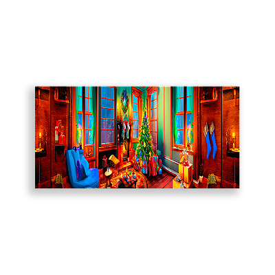 Capa Painel Retangular Sublimado - Natal