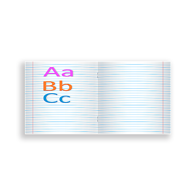 Painel Retangular - Caderno Abc - Sublimado 3D