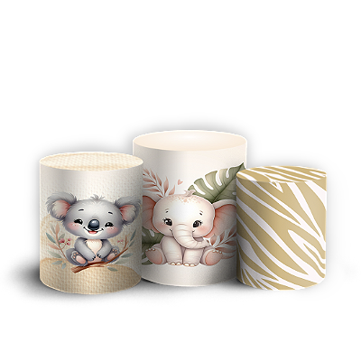 Capas Trio Cilindro Sublimado Vest Facil - Safari