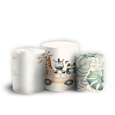 Capas Trio Cilindro Sublimado Vest Facil - Safari