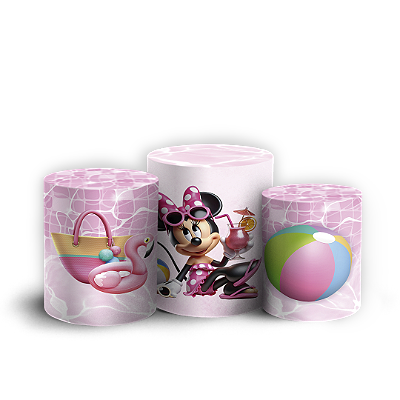 Trio Cilindro - Minnie Pool Party - Sublimado 3D