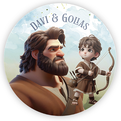 Mini Painel - Religioso Davi E Golias - Sublimado 3D
