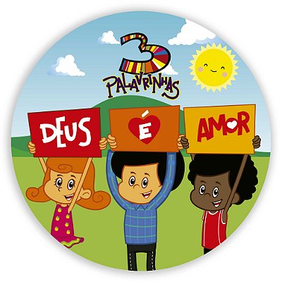 Mini Painel - 3 Palavrinhas - Sublimado 3D