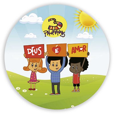 Mini Painel - 3 Palavrinhas - Sublimado 3D